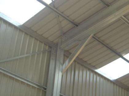 farm building portal frame and steel panels