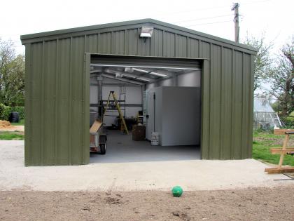 View of inside from the main roller door