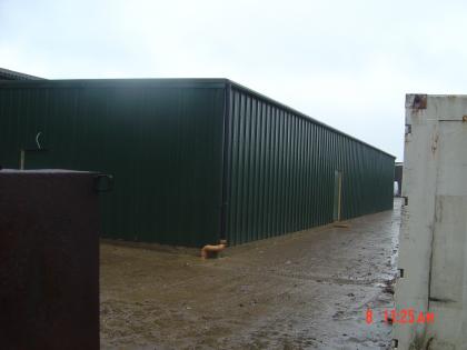 Single storey steel building with PA side door