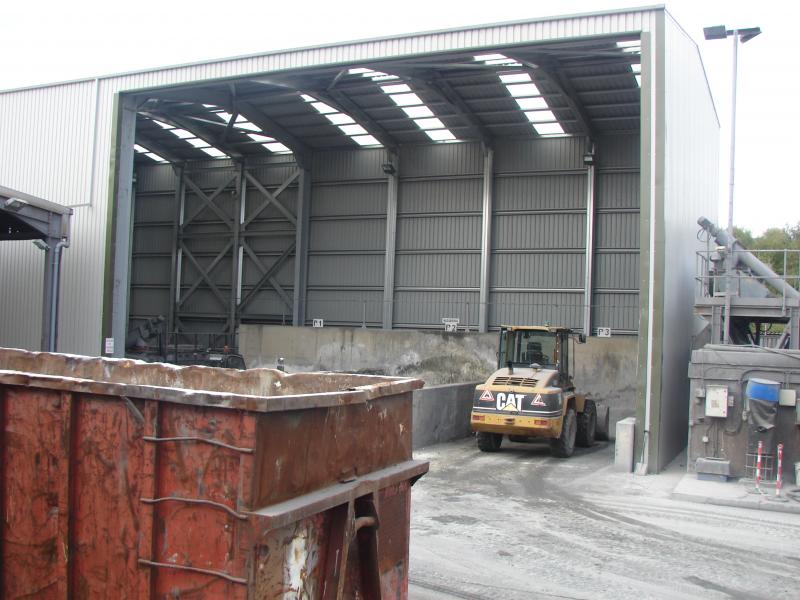 Inside the building with space for hoppers and diggers