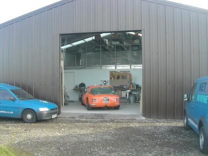 Front view with full steel roller door