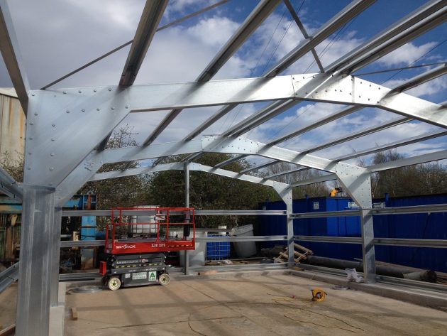 Frame construction of the storage building